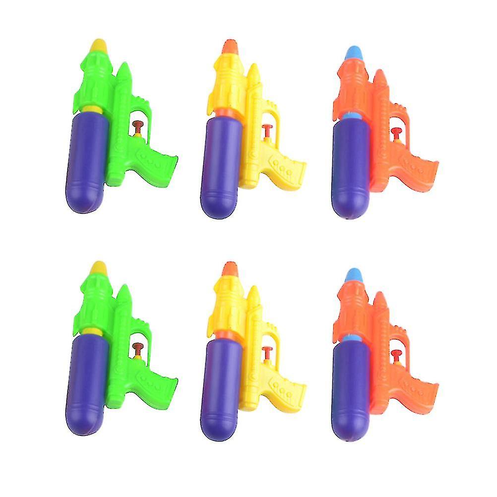 6pcs Play Water Toy Portable Plastic Mini Water Soaker Toy Water Shooting Toy For Swimming Beach Pool