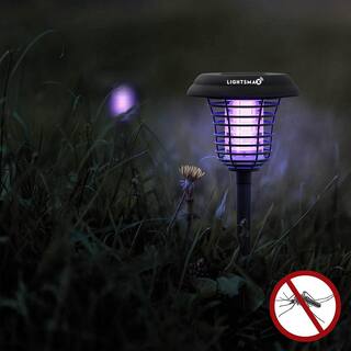 LIGHTSMAX Solar Mosquito Insects Zapper Outdoor LED Pathway Garden Light (4-Pack) BZ47X4