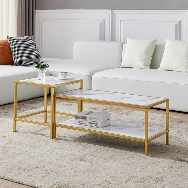 Square and rectangle Modern Nesting coffee table