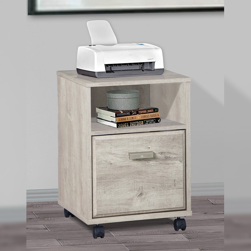 Saint Birch Elma File Cabinet in Washed Gray Finish