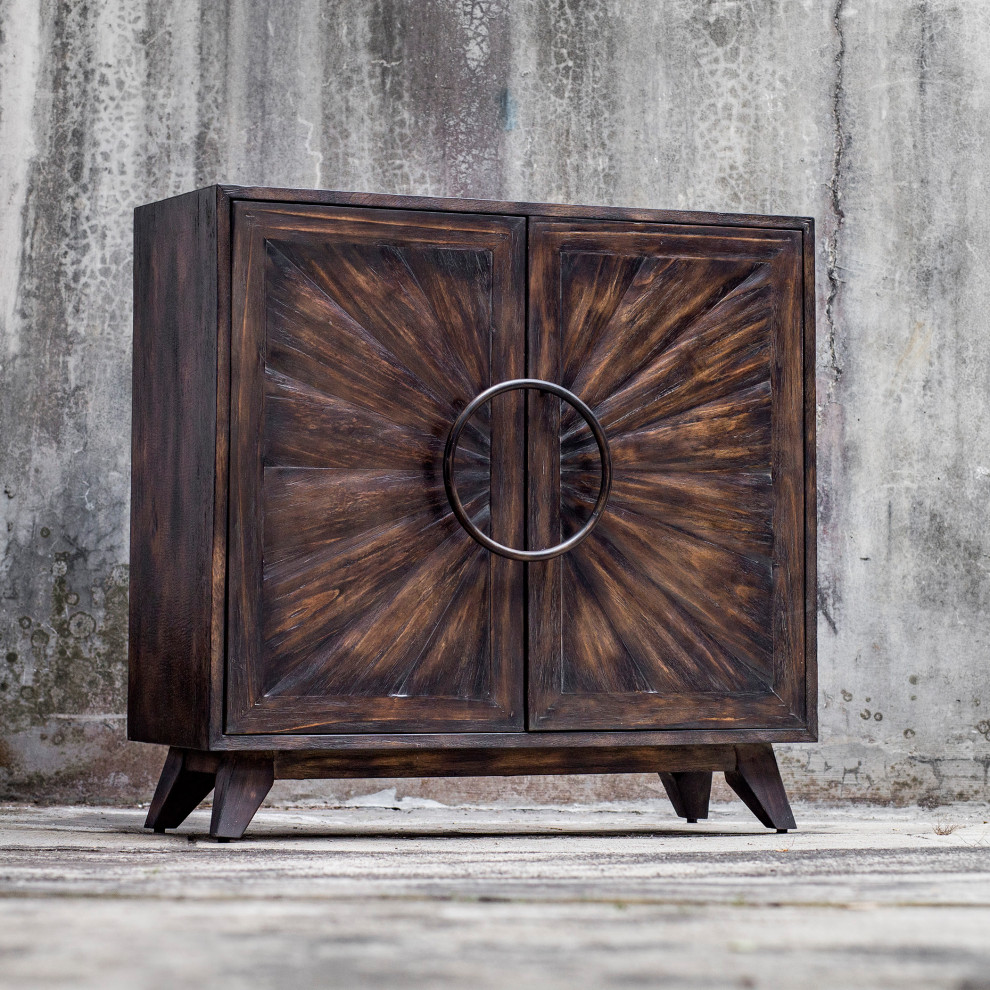 Uttermost Kohana 36x35 quotConsole Cabinet   Rustic   Accent Chests And Cabinets   by HedgeApple  Houzz