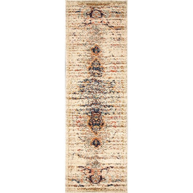 Nuloom Distressed Persian Sarita Runner Rug Brown