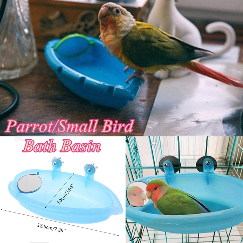 Bird Water Bath For Pet Bird Cage Hanging Bowl Hanging Shower Bathing Tub Parrots Parakeet Birdbath