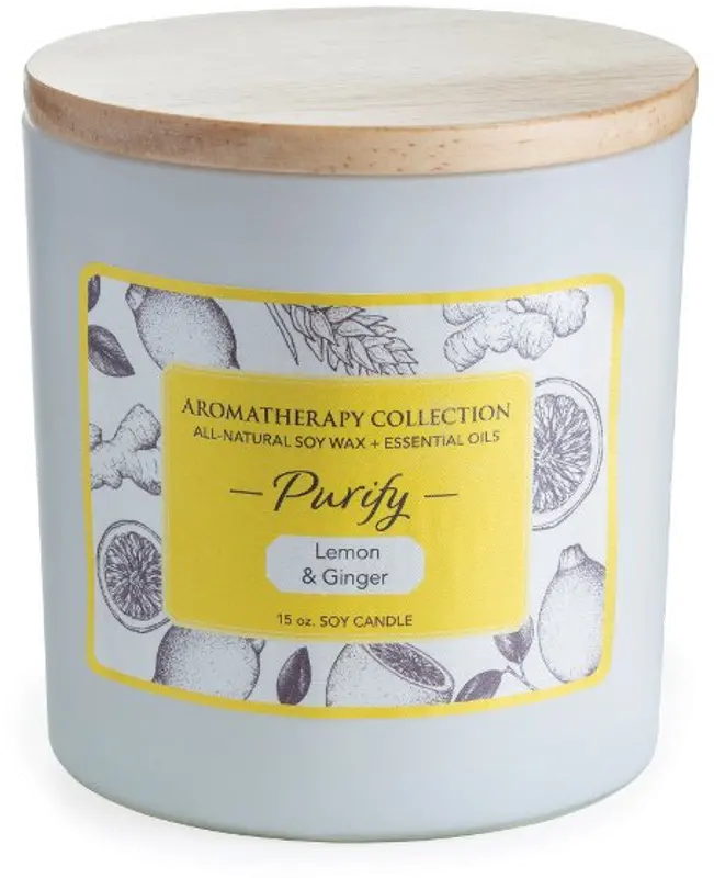 Purify 15oz Lemon and Ginger Aromatherapy Candle