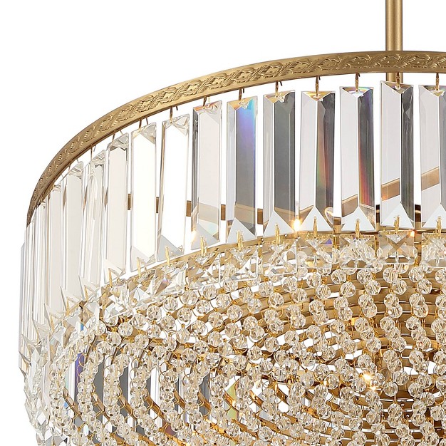 Wide Modern Clear Crystal 5 light Fixture For Dining Room House Foyer Entryway