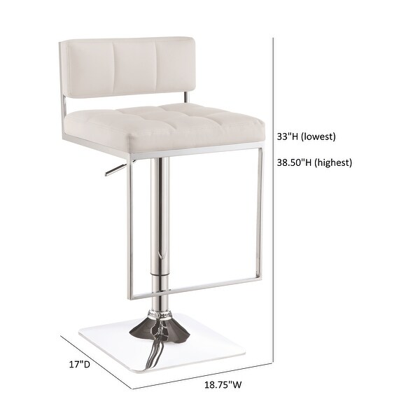 Coaster Furniture Alameda Adjustable Chrome Base Bar Stool