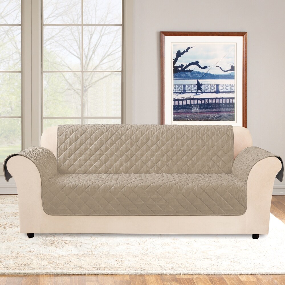 SureFit Microfiber Non Slip Water Resistant Sofa Furniture Cover