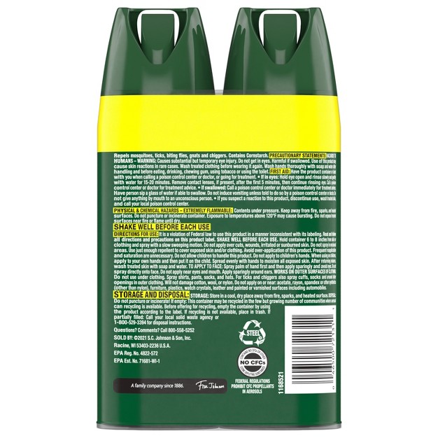 Off 2pk Deep Woods Dry Personal Bug Spray 4oz