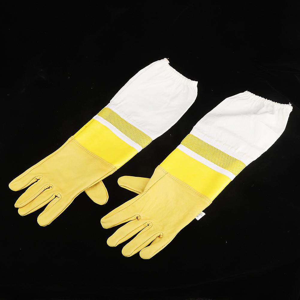 Professional Ventilated Bee Gloves Anti-bee Anti-sting Long Sleeves Elastic Cuff Protective Tools For Apiculture Beekeeperxxl