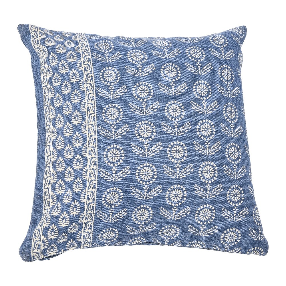 Square Floral Fields Pillow Cover