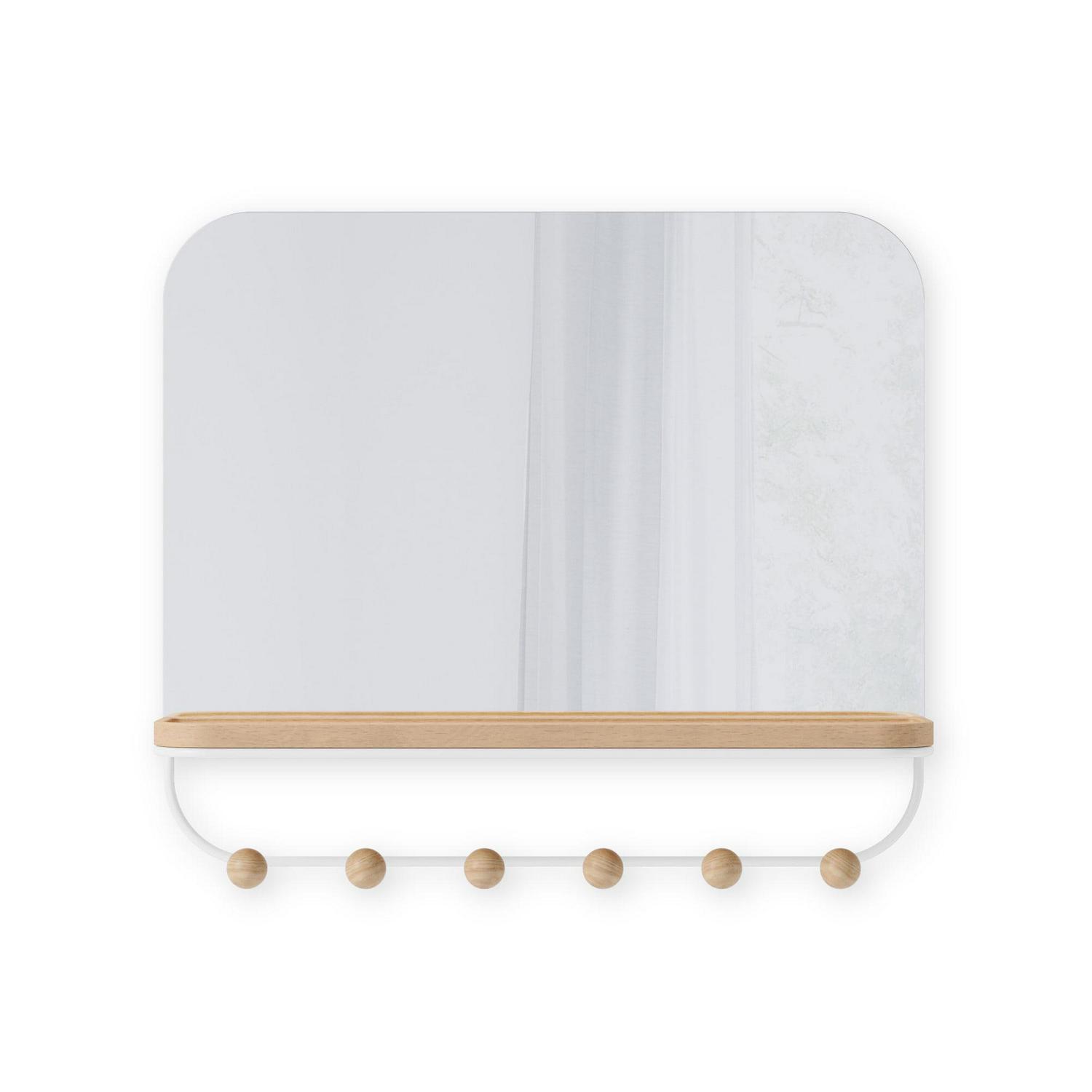 Umbra Estique Mirror 6 Hook Wall Mounted Entryway  Crowdfused