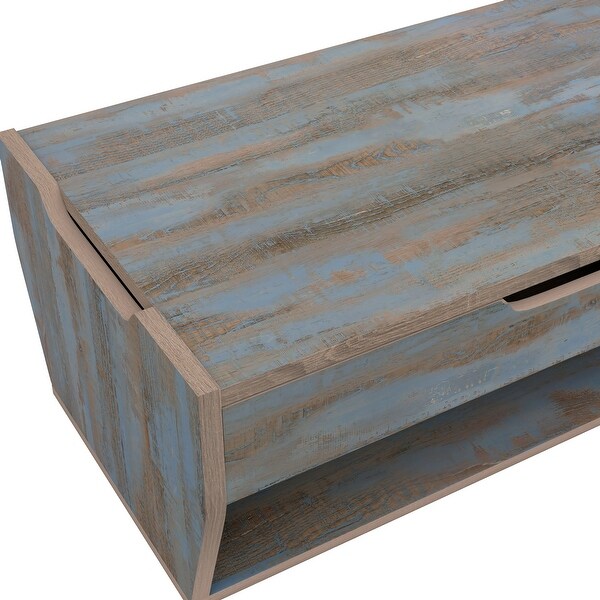 DH BASIC Rustic Lift-top Multi-storage 41-inch Coffee Table by Denhour