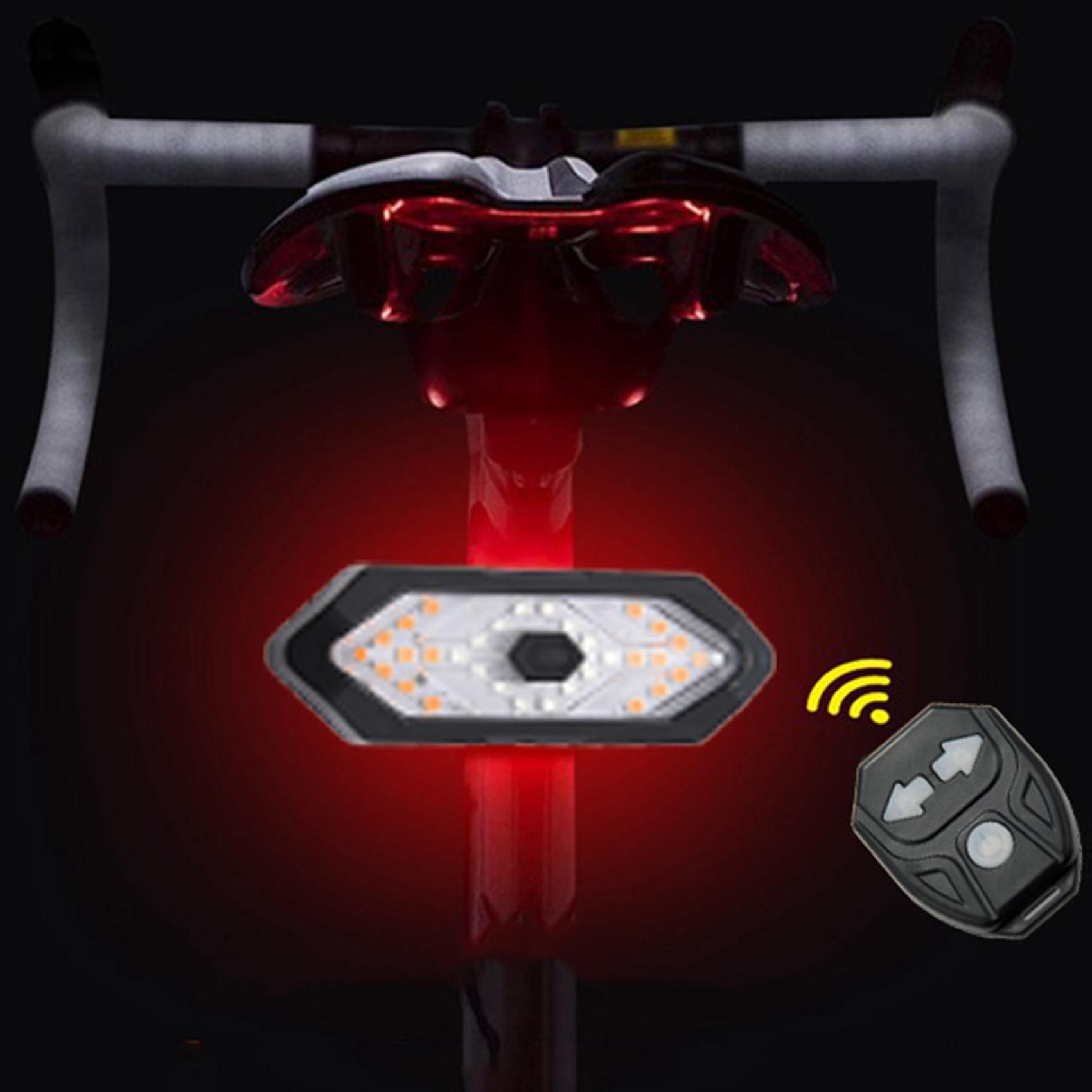 Bike Turn Signals Remote Control Bicycle Direction Indicator Led Rear Light Usb Rechargeable Cyclin