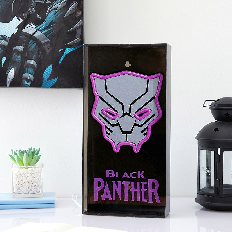 Idea Nuova Marvel Black Panther Neon LED Lamp Table Decor