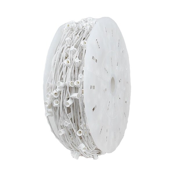 Novelty Lights 1，000 Foot C9 Christmas String Bulk Reel，White Wire，12 Spacing