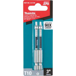 Makita IMPACT XPS T10 Torx 3 in. Power Bit (2-Pack) E-01199