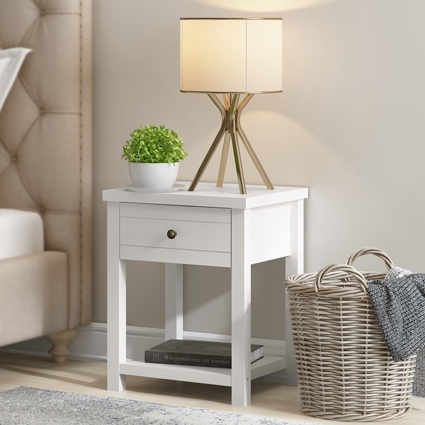 Living Essentials by Hillsdale Harmony 1-Drawer Wood Accent Table - 23.25H x 18.5W x 15.75D