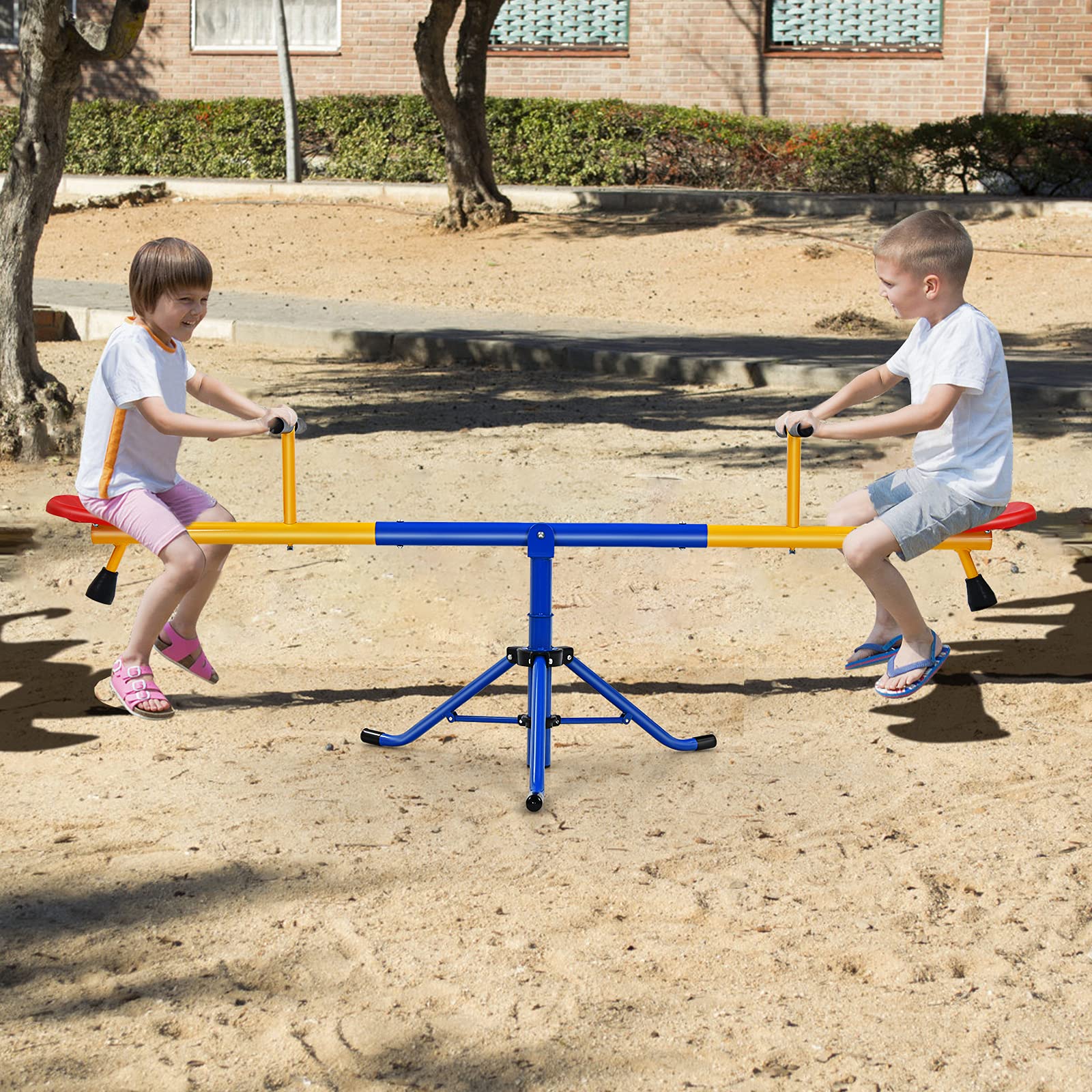 Kids Seesaw Swivel Teeter Totter Playground Equipment