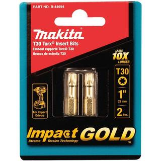 Makita Impact GOLD #30 Steel Torx Insert Bit (2-Piece) B-44694