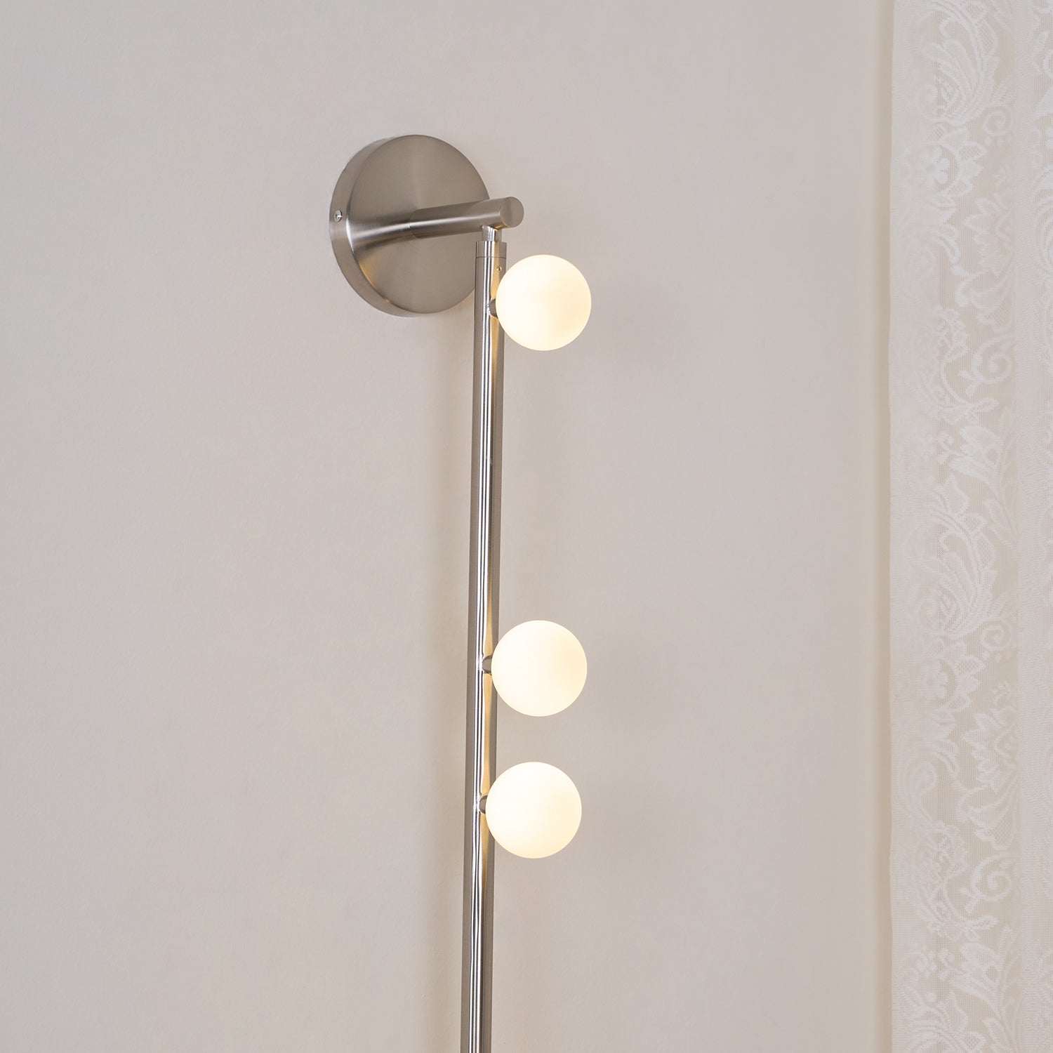 Brass Glass Tube Plug-in Wall Lamp