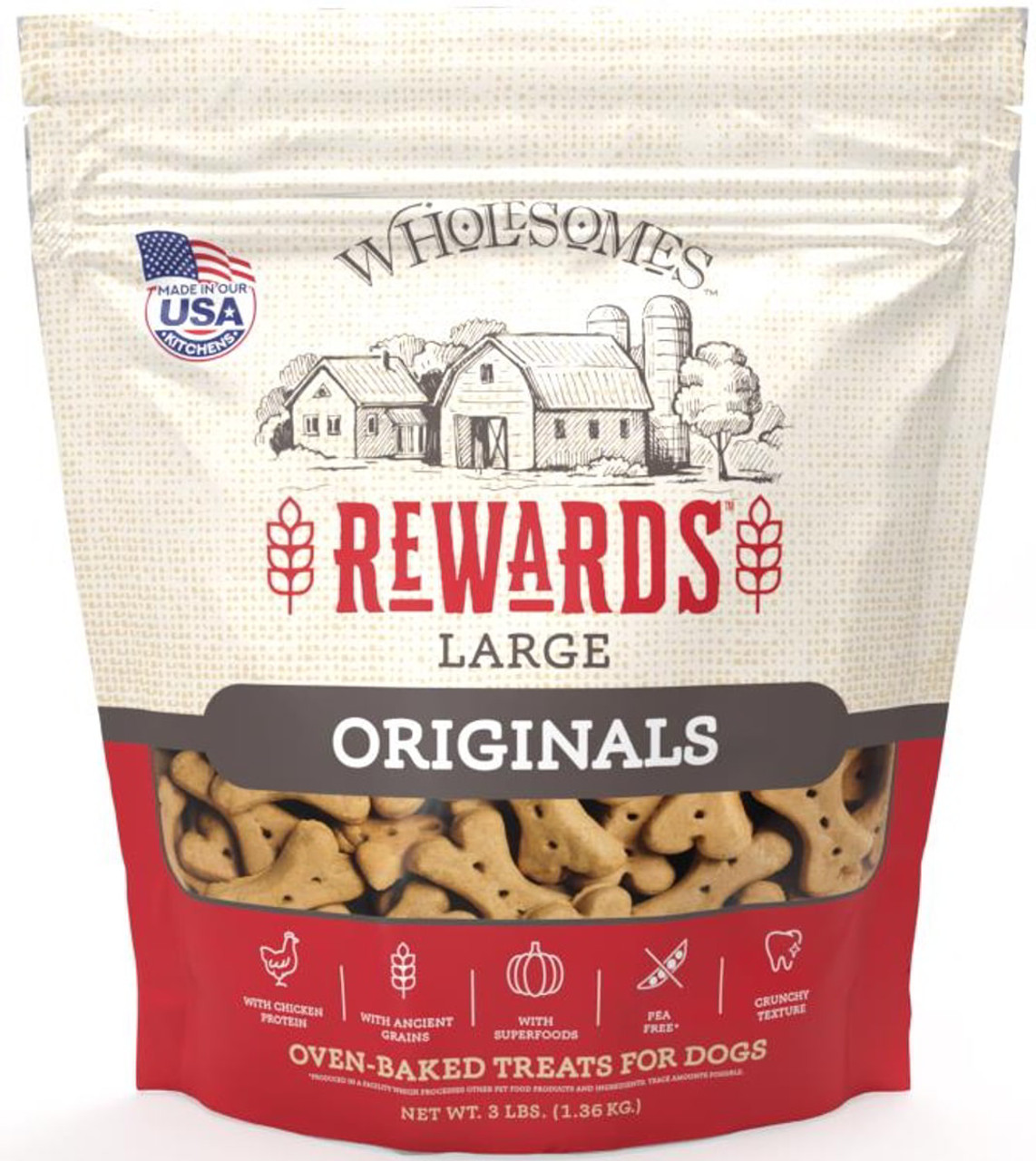 Wholesomes Rewards Large Originals Biscuit Dog Treats