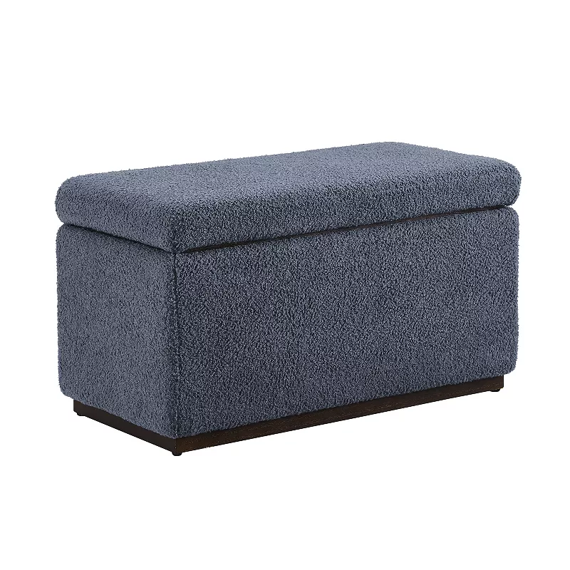 Linon Blanche Rectangle Storage Ottoman