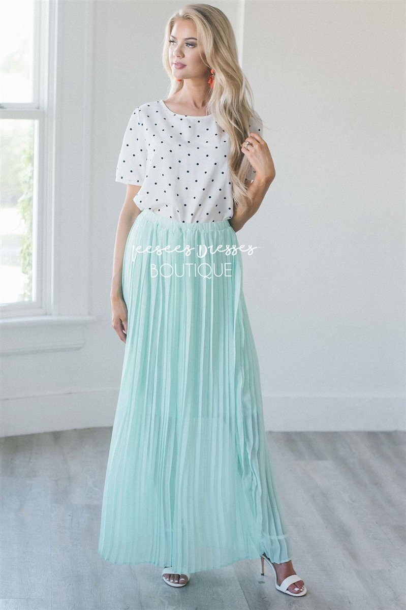 Chiffon Pleated Maxi Skirt