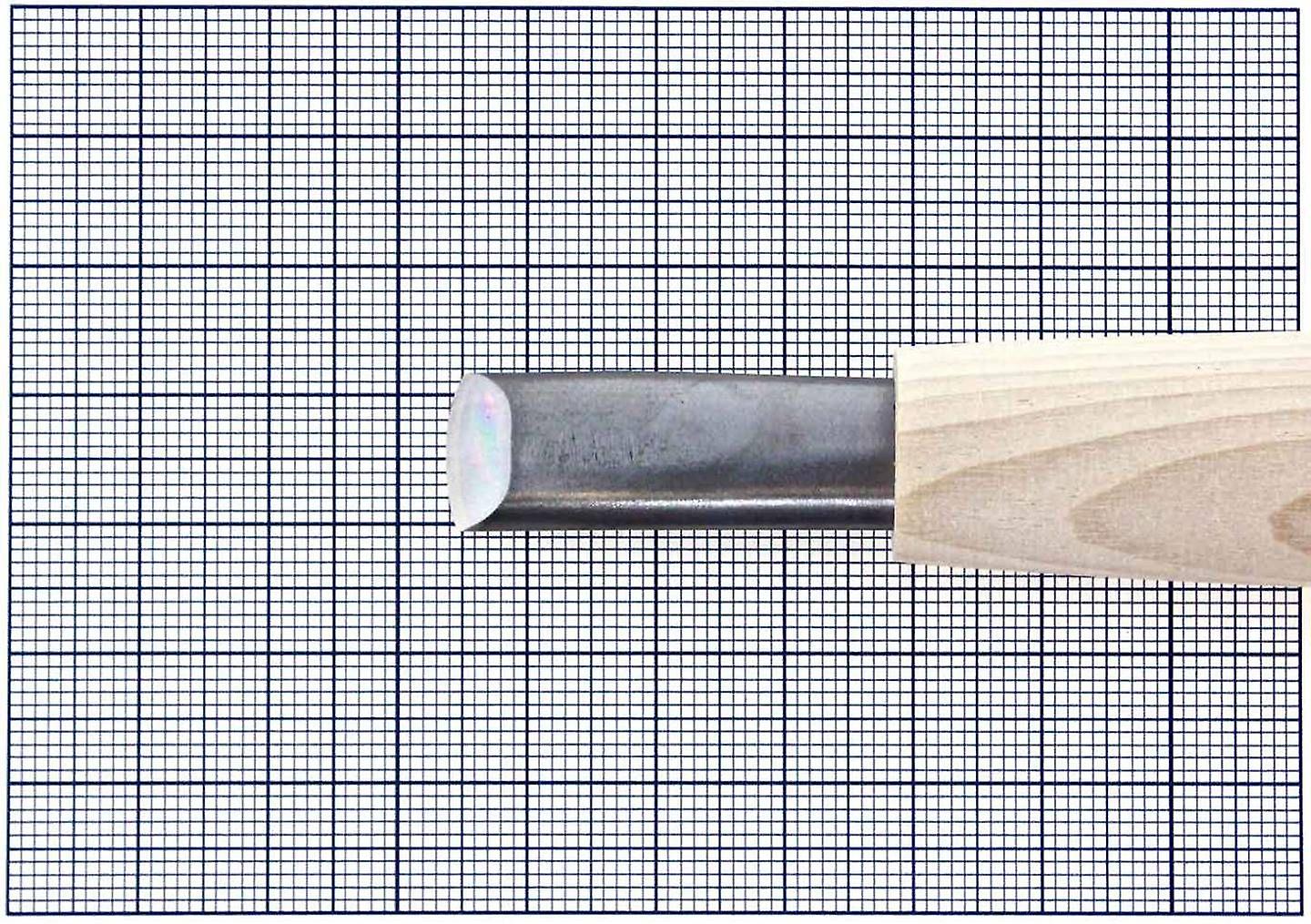 Michihamono Large 12mm Japanese Woodcarving Tool Shortbent Chisel Spoon Bent Wood Carving Slight Curved Shallow U Gouge， for Woodworking