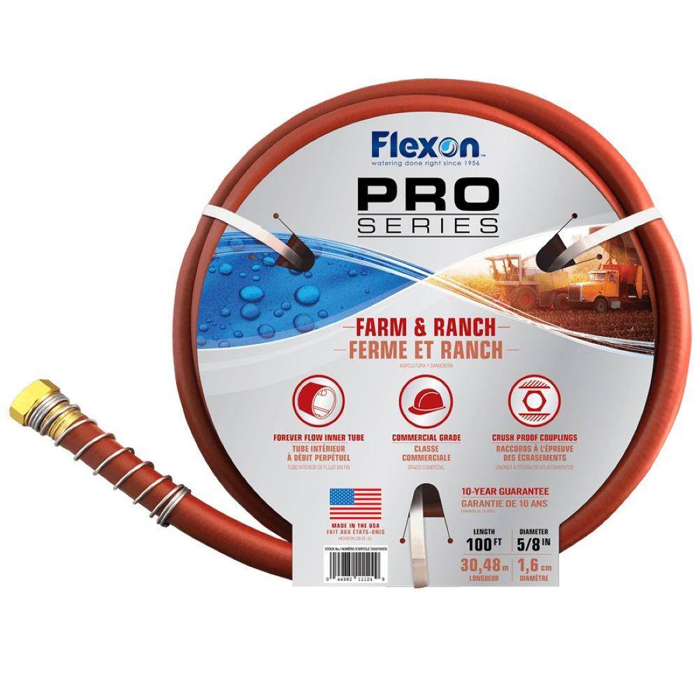 Flexon 58 in. Dia x 100 ft. Farm and Ranch Premium Heavy-Duty Garden Hose FA58100CN