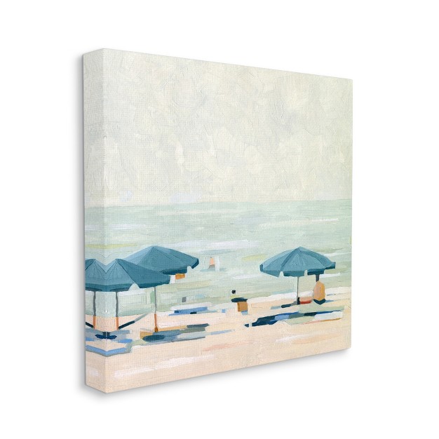 Stupell Industries Abstract Beach Umbrellas On Shore Gallery Wrapped Canvas Wall Art