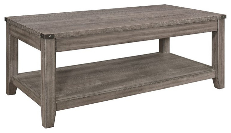 Lexicon Woodrow Industrial Melamine laminate Coffee Table in Gray   Transitional   Coffee Tables   by Homesquare  Houzz