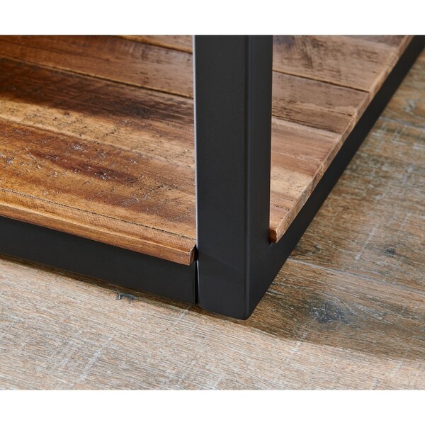 Carbon Loft Ciaravino 48-inch Rustic Wood Coffee Table with Drawer and Low Shelf