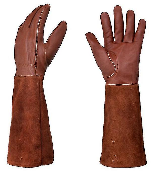 Long Leather Gardening Gloves For Women And Men， Thorn-proof Gloves，