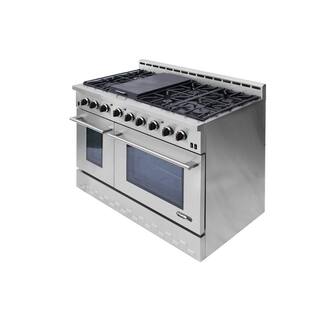 NXR Entree 48 in. 7.2 cu. ft. Professional Style Gas Range with Convection Oven in Stainless Steel NK4811