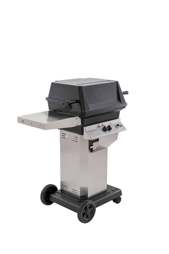 PGS ASPED-ANC Mounting Kit with Stainless Steel Pedestal and ANC Natural Gas Portable Base (Grill Head Not Included)