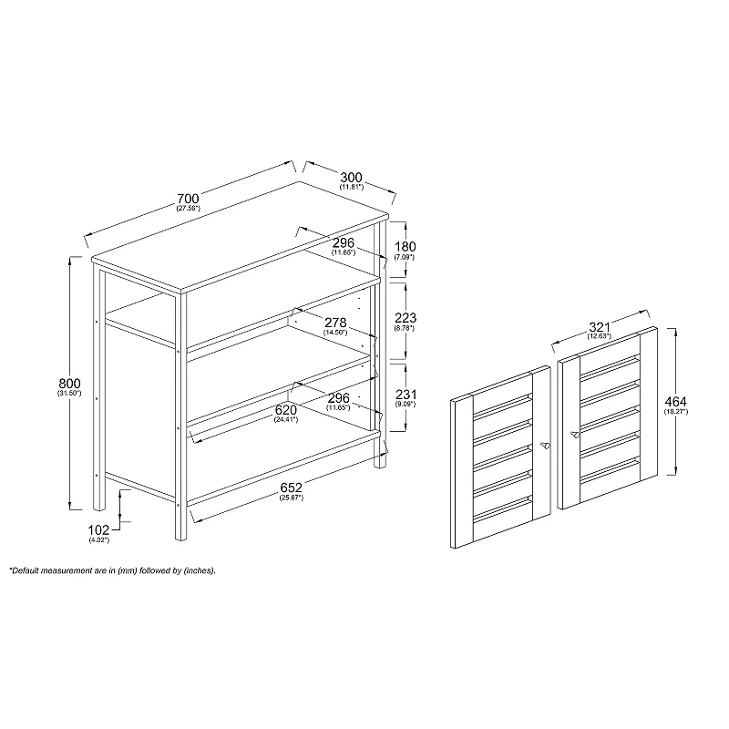 Baxton Studio Vander Shoe Storage Cabinet