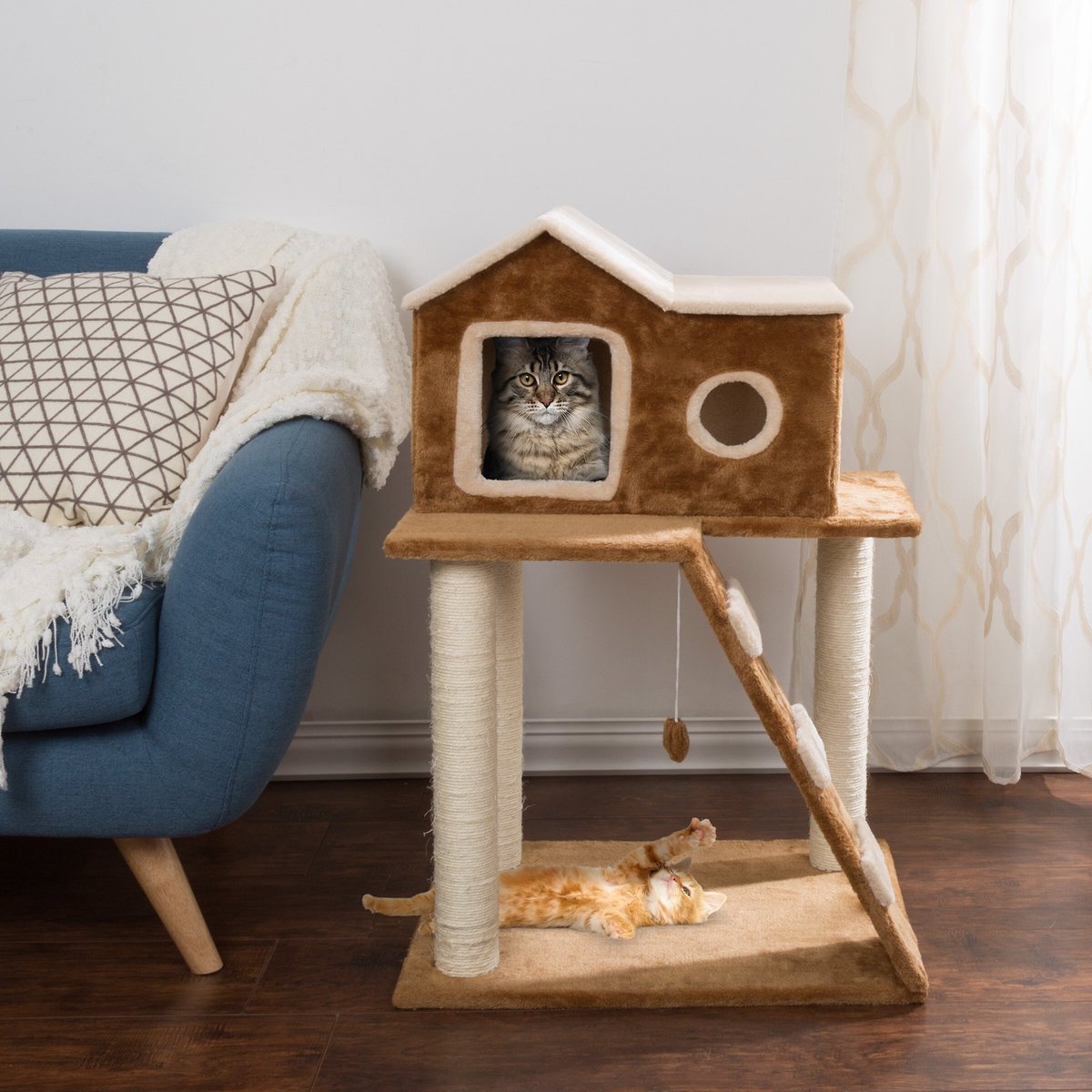 Pet Adobe 3-Tier 34.5-in Sisal Cat Tree