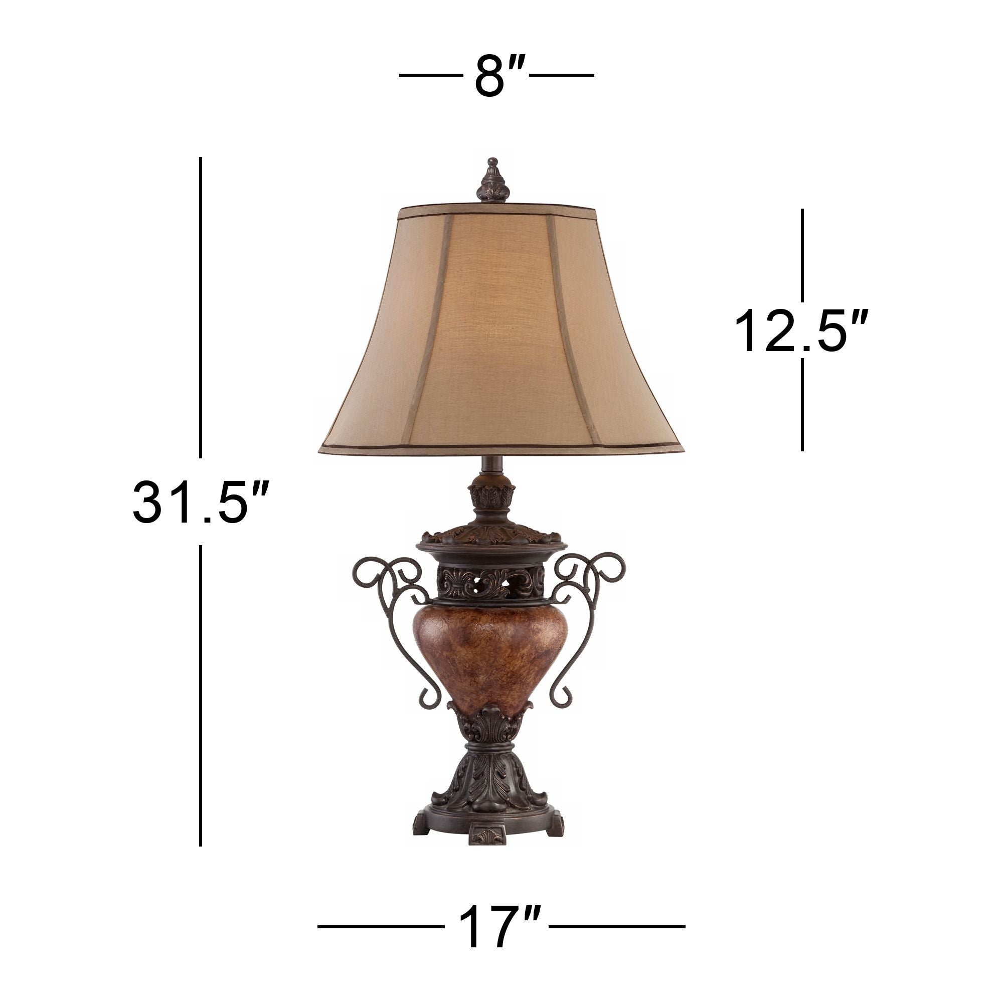 Regency Hill Traditional Table Lamp 31.5