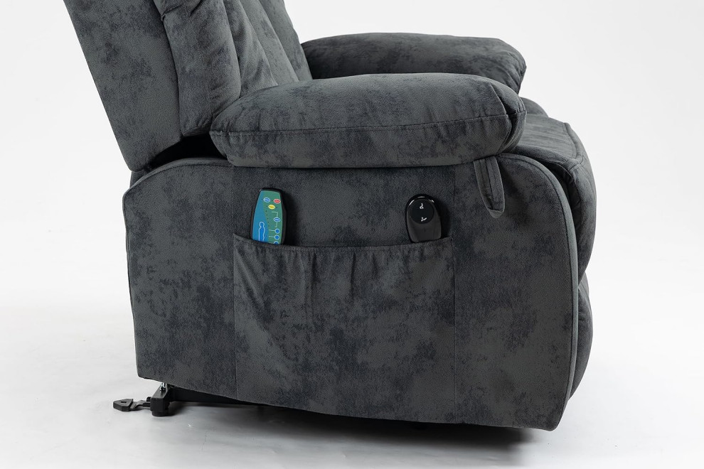 Electric Power Lift Recliner  Tufted Massager Heater Seat  ampUSB Ports   Modern   Recliner Chairs   by Decor Love  Houzz