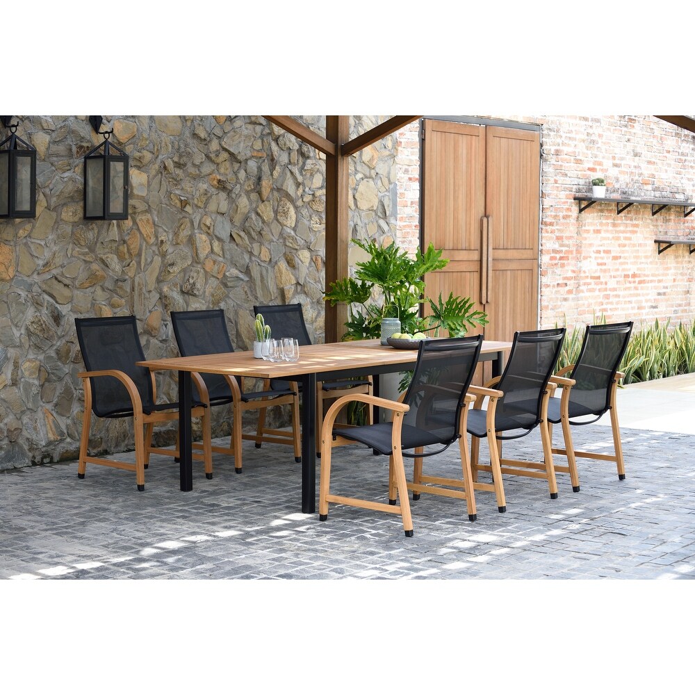 Amazonia Bahia FSC Wood 7pc Outdoor Patio Dining Set