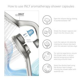 MOEN Aromatherapy 6-Spray Patterns 6.5 in. Tub Wall Mount Dual Shower Heads with INLY Capsules in Spot Resist Brushed Nickel IN208C2SRN