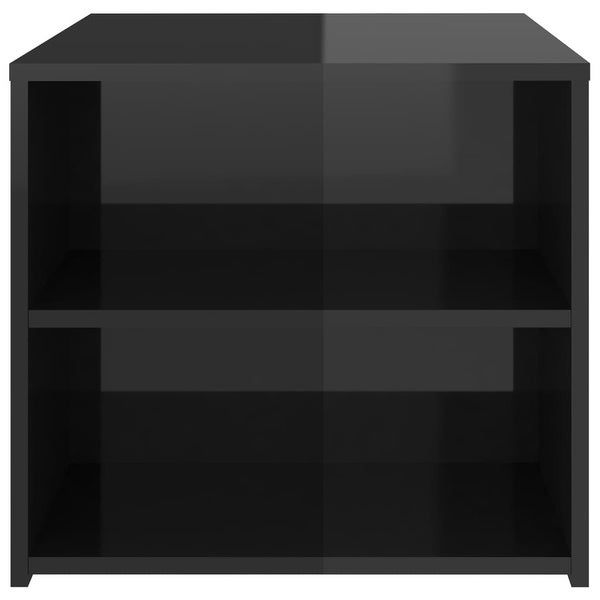 vidaXL Side Table High Gloss Black 20