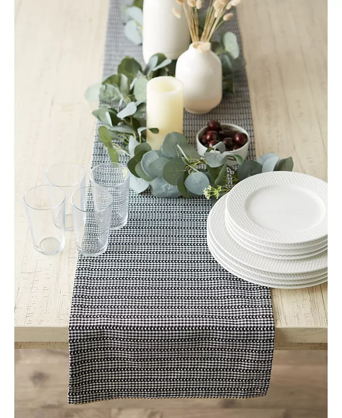 Design Imports Farmhouse Gingham Table Runner