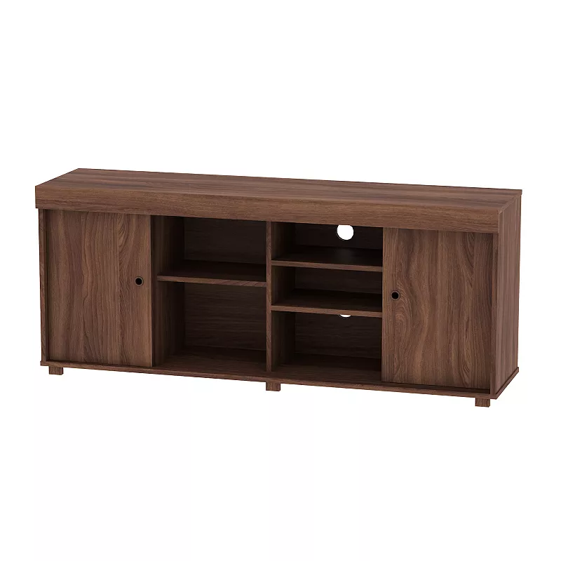 Techni Mobili Walnut Finish Storage TV Stand