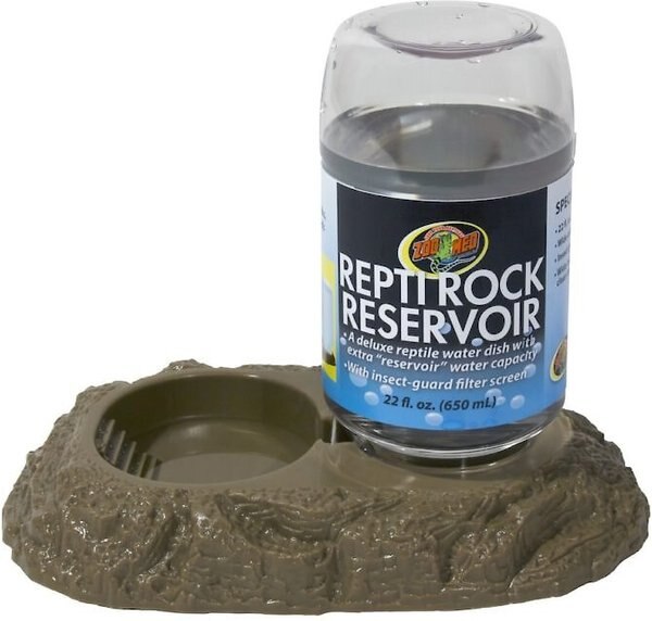 Zoo Med Repti Rock Reservoir Reptile Water Bottle， 22-oz bottle