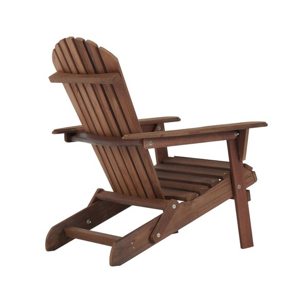 Set of 4 Outdoor Garden Solid Wood Folding Lounge Adirondack Chairs