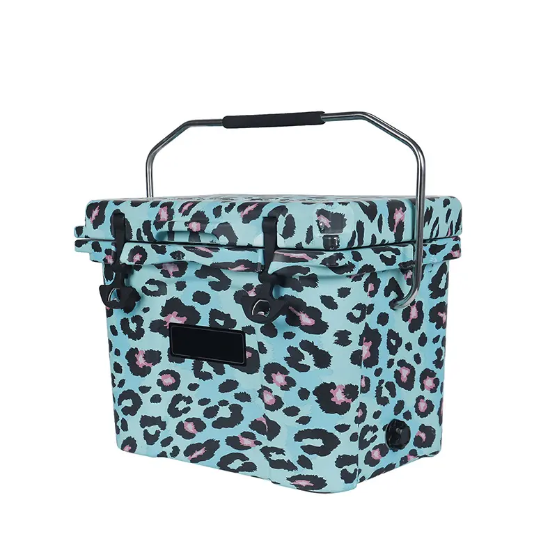 Ben Fan 25L Outdoor custom design leopard print ice coolers LLDPE hard cooler box camping