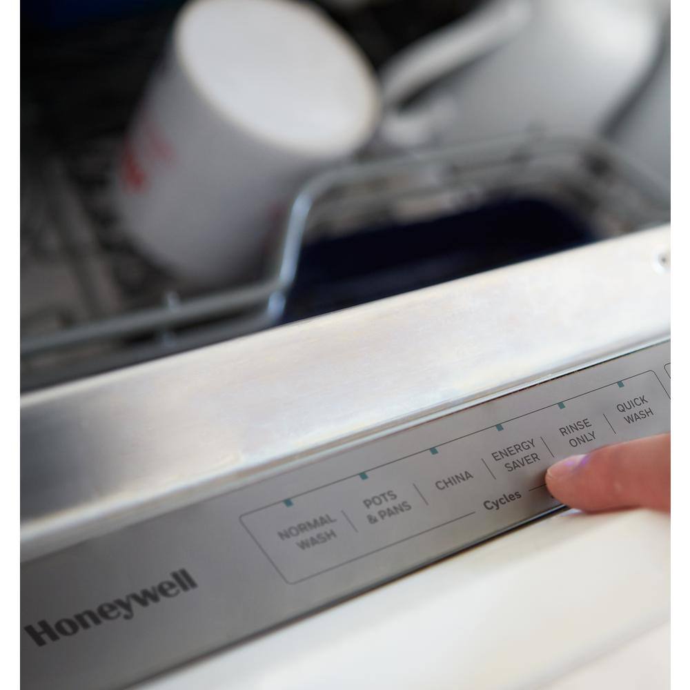 Honeywell 24 in. Honeywell Dishwasher with 14 Place settings 6 Washing Programs with Stainless Steel Tub and ULEnergy Star HDS24SS