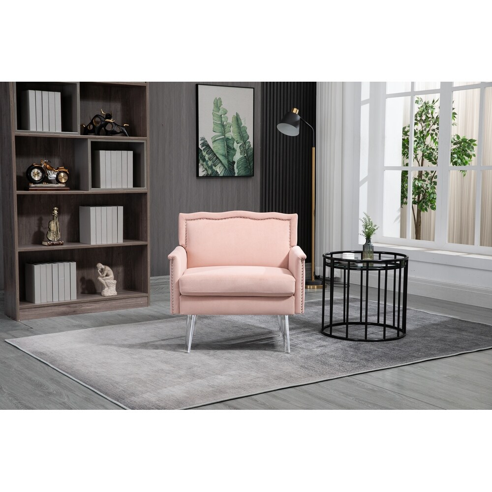 Accent Chair  Living Room Chair / leisure single sofa with acrylic feet