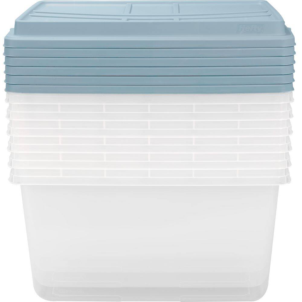 Hefty 72 .qt Clear Hi Rise Storage Bin - 6 units HFTCOM-7163010665666-6